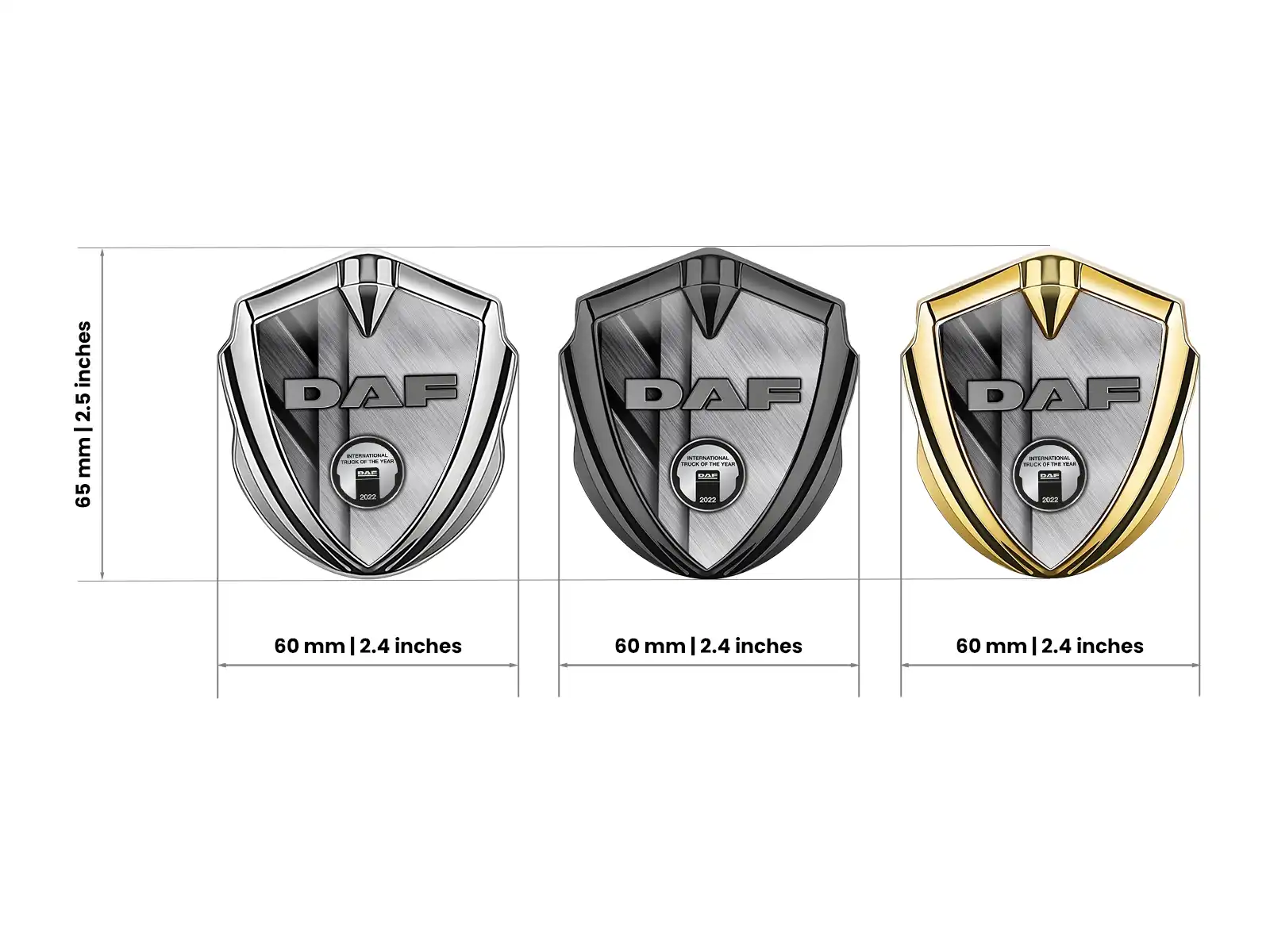 Daf Metal Emblem Badge Sports Look High-Quality